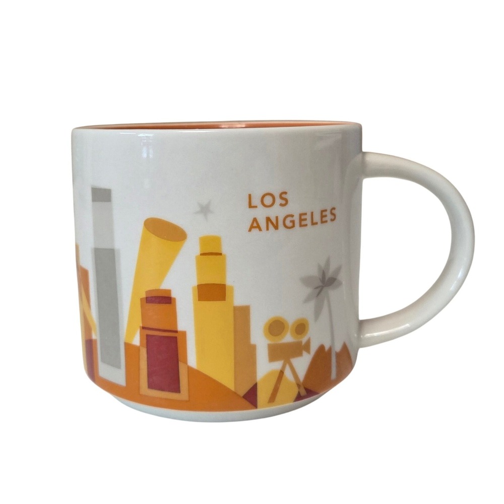 Starbucks You Are Here Los Angeles‎ Mug 2013 YAH Collection Orange Interior